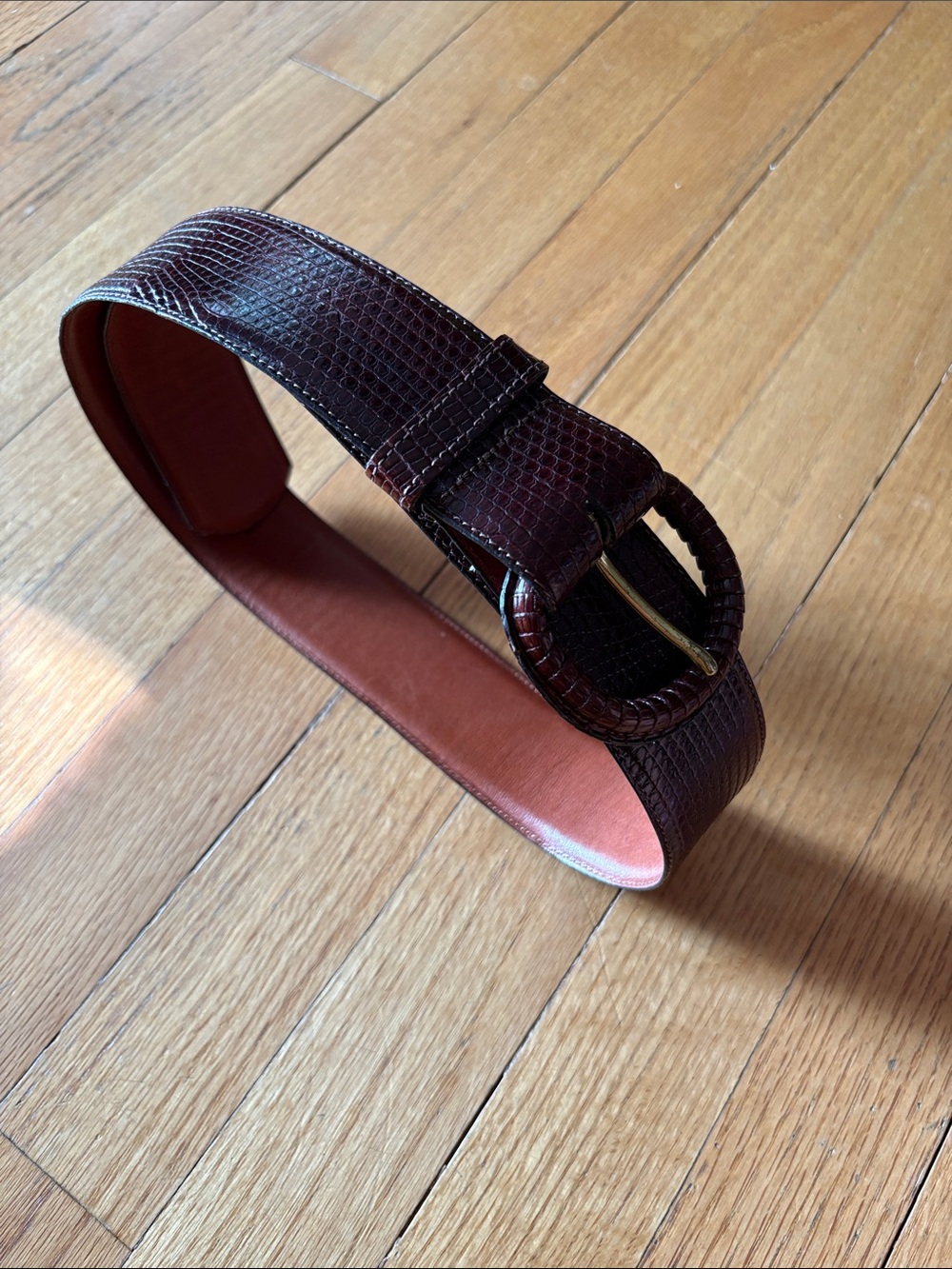 Torino calcutta lizard leather belt